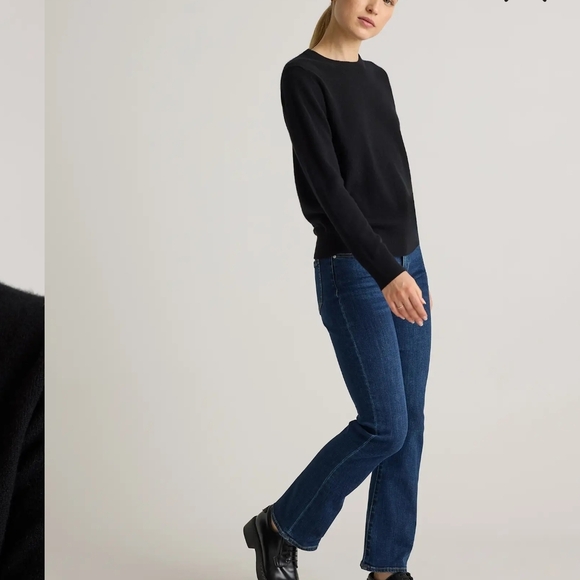 Quince Mongolian Cashmere Black Crew Neck Sweater - Picture 11 of 15